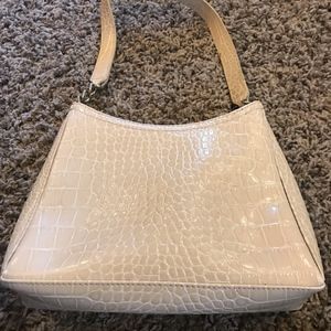 Liz Claiborne cream Faux Crocodile/Alligator purse